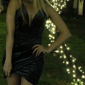 Windsor Velvet Green Bodycon Mini Dress